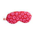 Image 1 for Cloud Padded Satin Sleep Mask Red Leopard