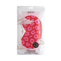 Image 3 for Cloud Padded Satin Sleep Mask Red Leopard