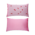 Image 1 for Soft Satin Pillowcase Set - Red Bows
