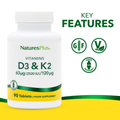 Image 4 for Vitamin D3 2520IU With K2 120 MCG 63ug (2520 IU)/120ug 90 Tablets
