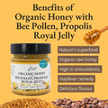 Image 4 for Organic Honey with Bee Pollen, Propolis & Royal Jelly 300g