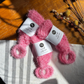 Image 2 for Handwoven Exfoliating Shower & Bath Mitt - Back Scrubber - Pink