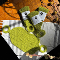 Image 2 for Handwoven Exfoliating Shower & Bath Mitt - Back Scrubber - Green