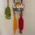 Image 4 for Handwoven Exfoliating Shower & Bath Mitt - Back Scrubber - Green