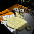 Image 5 for Handwoven Exfoliating Shower & Bath Mitt - Back Scrubber - Cream