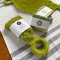 Image 2 for Shower Ritual Set – Handwoven Exfoliating Mitt (Loofah) & Revive Soap Bar - Green