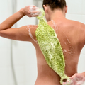 Image 3 for Shower Ritual Set – Handwoven Exfoliating Mitt (Loofah) & Revive Soap Bar - Green