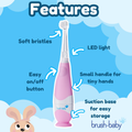 Image 3 for BabySonic Toothbrush Pink 0-3 years