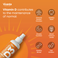 Image 4 for Vitamin D Spray - 3000IU 75µg - 60ml Orange Flavour - 1 Year Supply Vegetarian Oral Spray