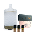 Image 1 for Aroma Diffuser with Energy & Immunity Essential Oil Set‚ Eucalyptus, Lemon & Peppermint 5ml x 3‚ Live Calm