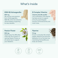 Image 4 for Ashwagandha Complex with Passion Flower & Vitamin B 60 Capsules