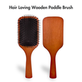 Image 2 for Wooden Paddle Brush – Anti-Breakage Detangling & Gentle Scalp Massage for All Hair Types