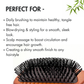 Image 5 for Wooden Paddle Brush – Anti-Breakage Detangling & Gentle Scalp Massage for All Hair Types