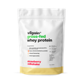 Image 1 for Grass-Fed Whey Protein Powder Strawberry Milkshake 1000g | 22g Protein per Serving | British Sourced | Naturally Sweetened with Stevia
