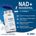 Image 2 for NAD+ Trans Resveratrol 60 Capsules