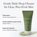 Image 2 for Green Tea + LHA Deep Pore Rice Cake Cleanser 150g
