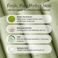 Image 3 for Green Tea + LHA Deep Pore Rice Cake Cleanser 150g