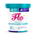 Image 1 for Organic Cotton Applicator Tampon Combo Pack 6 Super and 6 Super Plus
