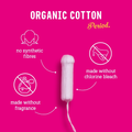 Image 2 for Organic Cotton Applicator Tampon Combo Pack 6 Super and 6 Super Plus