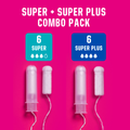 Image 5 for Organic Cotton Applicator Tampon Combo Pack 6 Super and 6 Super Plus