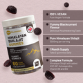 Image 4 for Himalayan Shilajit Gummies 3000mg with KSM-66 Ashwagandha, Vitamin B6 & B12 – 60 Vegan Gummies – Energy & Vitality Support for Men & Women – Blackcurrant Flavour – Prowise