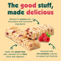 Image 3 for Settled Me + Gut Health White Choc & Raspberry 12 packs x 5 bars