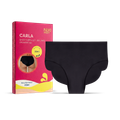 Image 1 for Carla High Leg Period Underwear Black Size 10