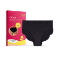Image 1 for Carla High Leg Period Underwear Black Size 12