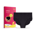 Image 1 for Carla High Leg Period Underwear Black Size 14