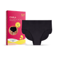 Image 1 for Carla High Leg Period Underwear Black Size 16