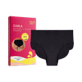 Image 1 for Carla High Leg Period Underwear Black Size 18