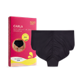 Image 1 for Carla High Leg Period Underwear Black Size 20
