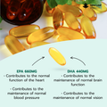Image 2 for Omega 3 Fish Oil Supplements EPA 660mg & DHA 440mg, 2000mg per serving - 180 Softgels