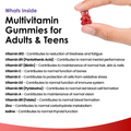 Image 2 for Multivitamin Adult & Teen with 16 Essential Vitamins & Minerals 180 Gummies