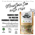 Image 3 for APSOGO Organic Greek Mountain Tea with Rose - Loose Leaf Herbal Tea from Greece - 50g