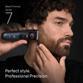Image 2 for Braun Beard Trimmer Series 7, +10 Barbering Tools, 40 Lengths, ProBlade, BT7540, Blue