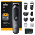 Image 2 for Braun All-in-One Kit Series 5, 11in1 Grooming, Sharp Blade, Body Trim, AIO5560, Grey
