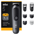 Image 2 for Braun All-in-One Kit Series 5, 7in1 Grooming, Sharp Blade, Body Trim, AIO5520, Grey
