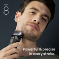 Image 3 for Braun Series 8 Electric Shaver, SensoAdapt, 60 min, 8603S, Grey