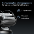 Image 4 for Braun Series 6 Electric Shaver, +1 Attachment, 62-B1200S, Blue