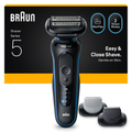 Image 4 for Braun Series 5 Electric Shaver, Up to 50 min, +2 Attachments, 52-B1650S, Blue