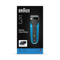 Image 1 for Braun Series 3 Shave&Style 310BT Electric Shaver, Wet & Dry Razor for Men, Black/Blue