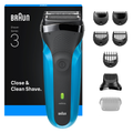 Image 2 for Braun Series 3 Shave&Style 310BT Electric Shaver, Wet & Dry Razor for Men, Black/Blue