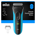 Image 3 for Braun Series 3+ Electric Shaver, Precision Trimmer, Wet & Dry, 3040S, Blue