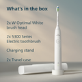 Image 3 for Sonicare 5300 Series Toothbrush Black & White with Travel Case