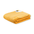 Image 2 for Hurry Home Deluxe Velvet Warming Throw - Mustard Herringbone