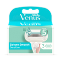 Image 1 for Gillette Venus Deluxe Smooth Sensitive Women's Razor Blade Refills, Pack of 3, 5 blades for a longer-lasting smooth shave