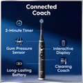 Image 5 for Oral-B iO 6 Electric Toothbrush, 2-Pack, Black & Pink, 2 Brush Heads, Premium Travel Case