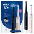 Image 2 for Oral-B iO 2 Electric Toothbrush, 2-Pack, Black & Pink, 2 Brush Heads, Travel Case