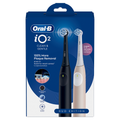 Image 3 for Oral-B iO 2 Electric Toothbrush, 2-Pack, Black & Pink, 2 Brush Heads, Travel Case